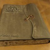Çiçek Desenli Tokalı Deri Defter - Görsel 2