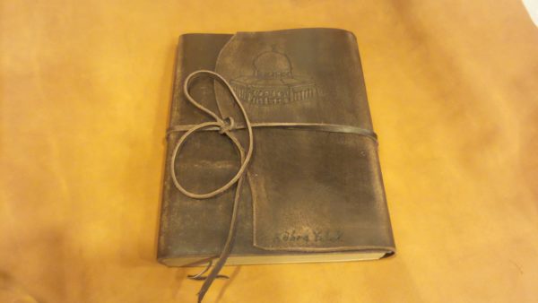 Mimari Desenli Bağcıklı Deri Defter