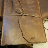 Elif Desenli Bağcıklı El Yapımı Deri Defter - Görsel 2