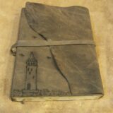 Galata Kulesi Desenli El Yapımı Deri Defter - Görsel 2