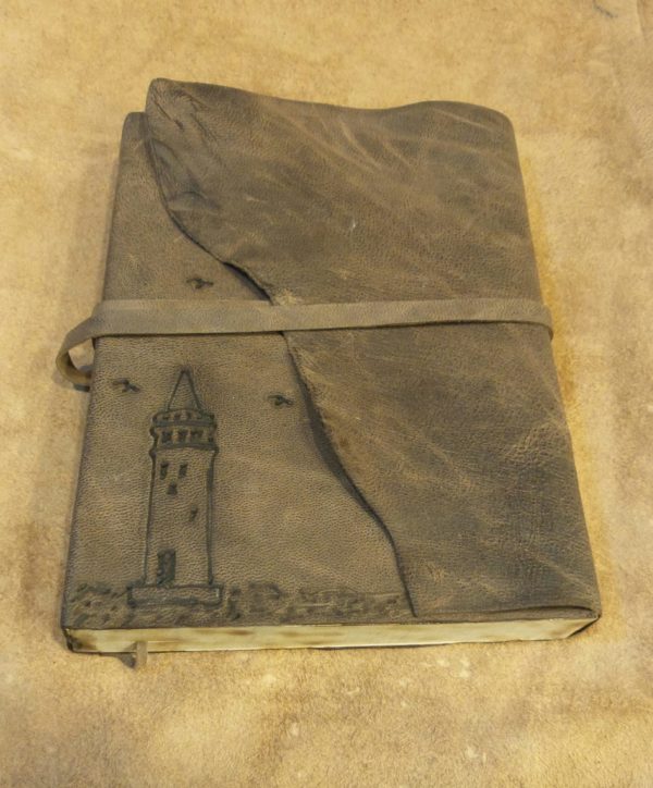 Galata Kulesi Desenli El Yapımı Deri Defter