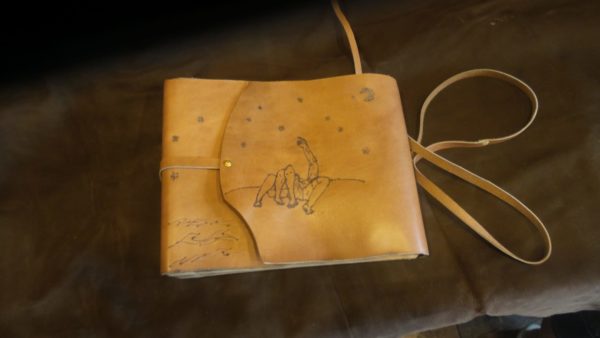 Aşk ve Çift Desenli Hakiki Deri Defter