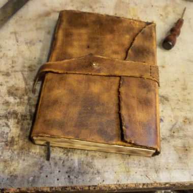 Gerçek Deri El Yapımı Eskitme Defter