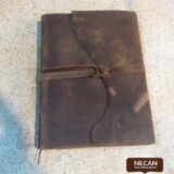 Sade Tasarım Deri Kaplı Bağcıklı Defter - Görsel 3