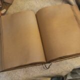 Tokalı Desenli Çizgili Deri Defter - Görsel 3
