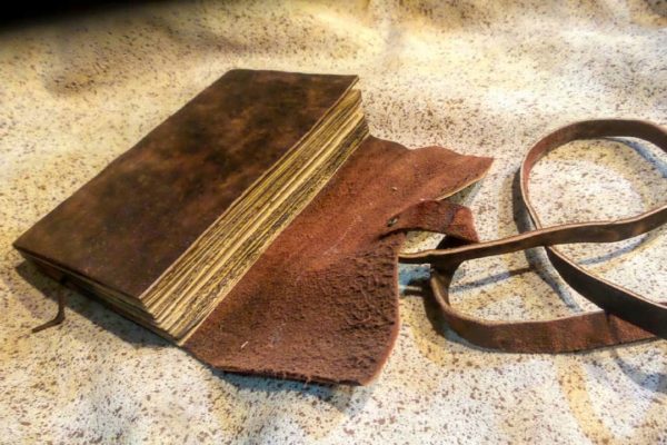Hakiki Deri Bağcıklı El Yapımı Defter