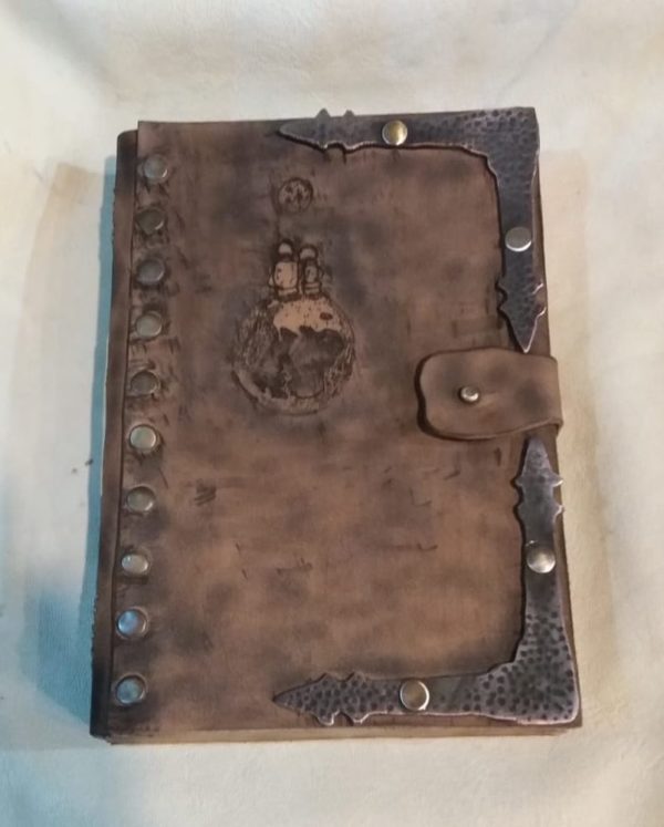Hakiki Deri Metal Çerçeveli El Yapımı Defter 2020