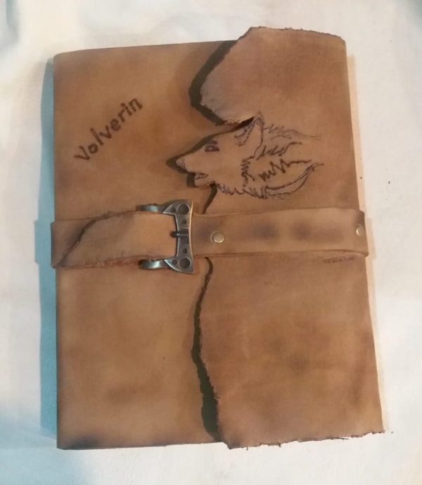 Hakiki El Yapımı Kraft Kağıt Defter Wolverine
