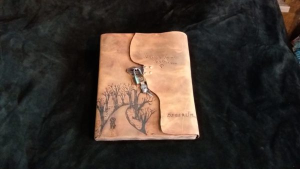 Ağaç Desenli Kilitli El Yapımı Defter
