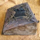 Deri Kaplı Metal Süslemeli El Yapımı Defter (Albüm) - Görsel 3