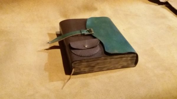 Yeşil Kapaklı El Yapımı Deri Defter