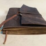 Bağcıklı El Yapımı Gerçek Deri Kişiye Özel Defter - Görsel 7