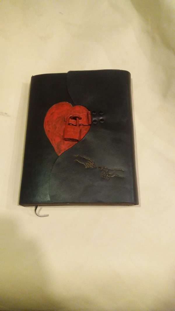 Kalp Desenli Kilitli Defter